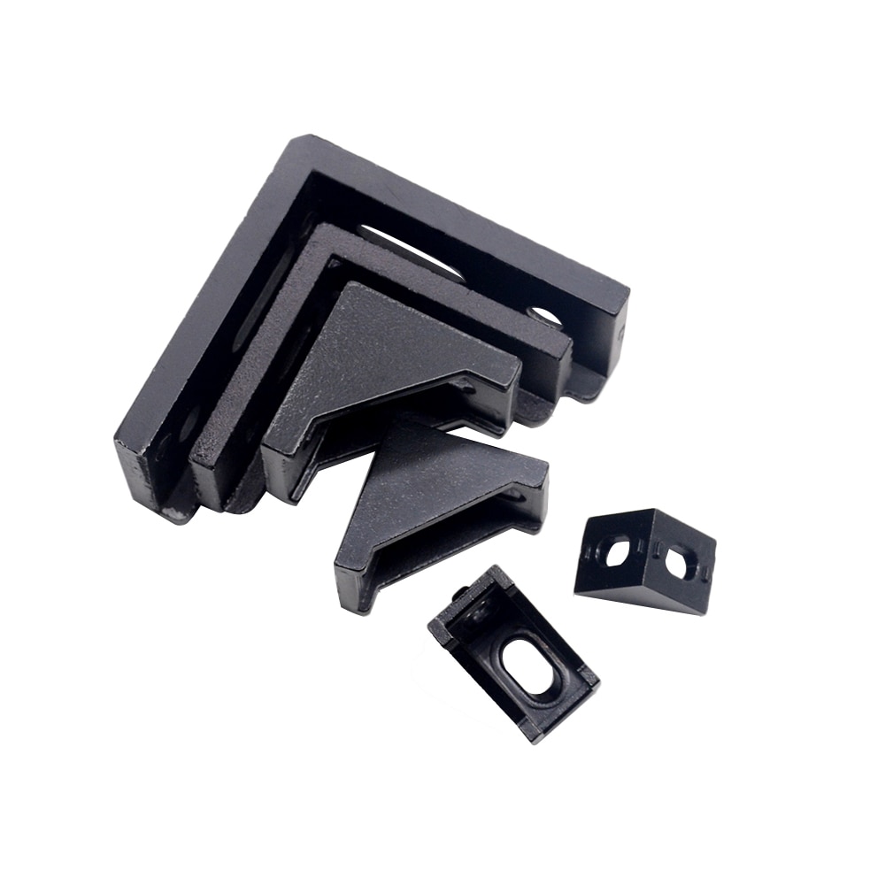 Aluminium Ecke Halterung Armaturen Ecke Winkel Halterung Stecker 2028 3030 4040 Aluminium Profil Schwarz farbe CNC Router