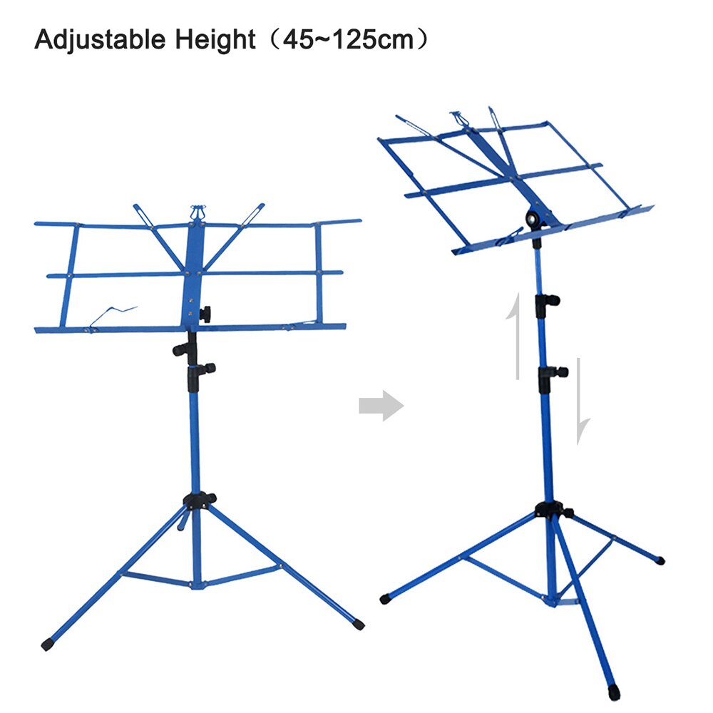 Trépied de partitions pliable léger avec sac de transport résistant à l'eau pour Instrument de guitare de Piano de violon
