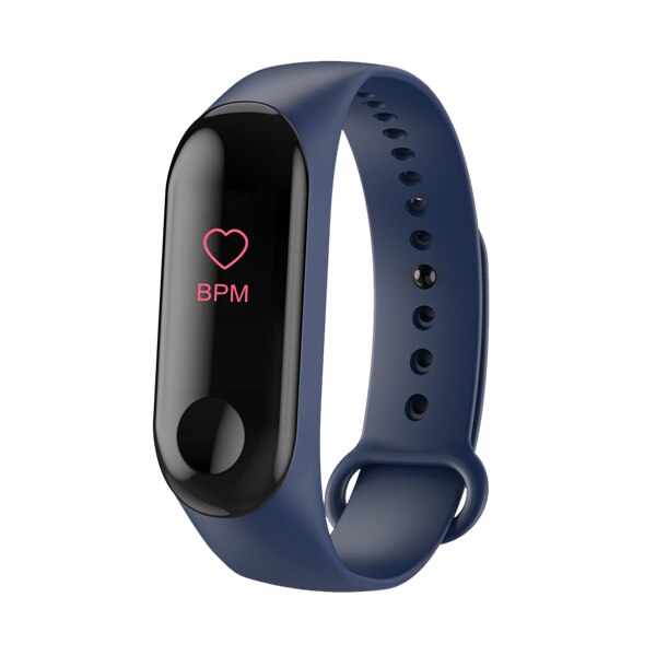Fxm klokker mandig digital se kvinner pulsmåler blodtrykk Fitness sporer sport smart menn se klokke ios android: Blå
