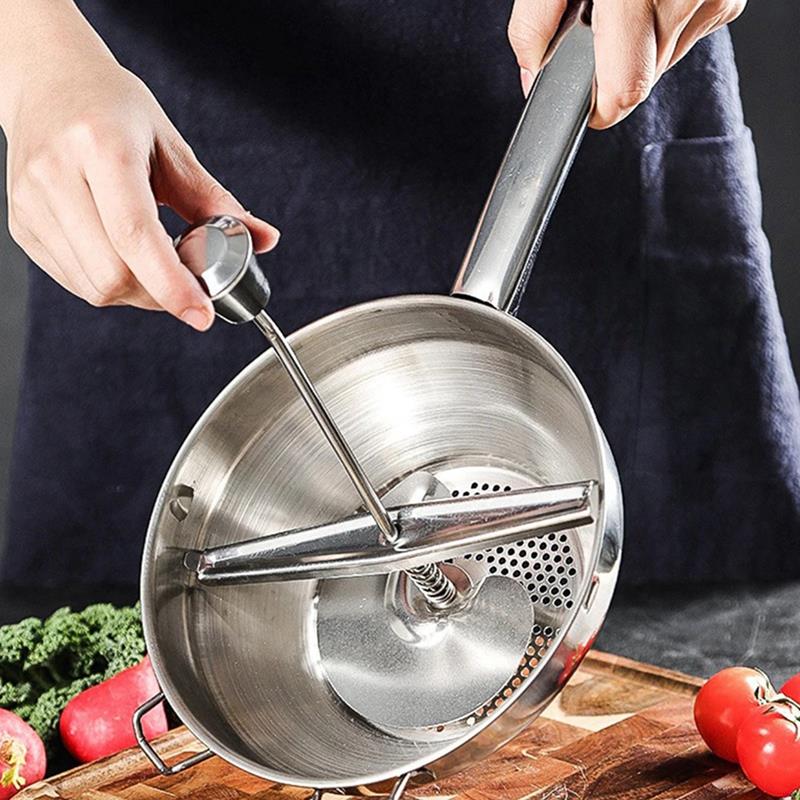 Machacadores de patatas, herramientas de cocina de acero inoxidable a presión, prensa de fruta y verdura, prensador de ajo, 1 ud.