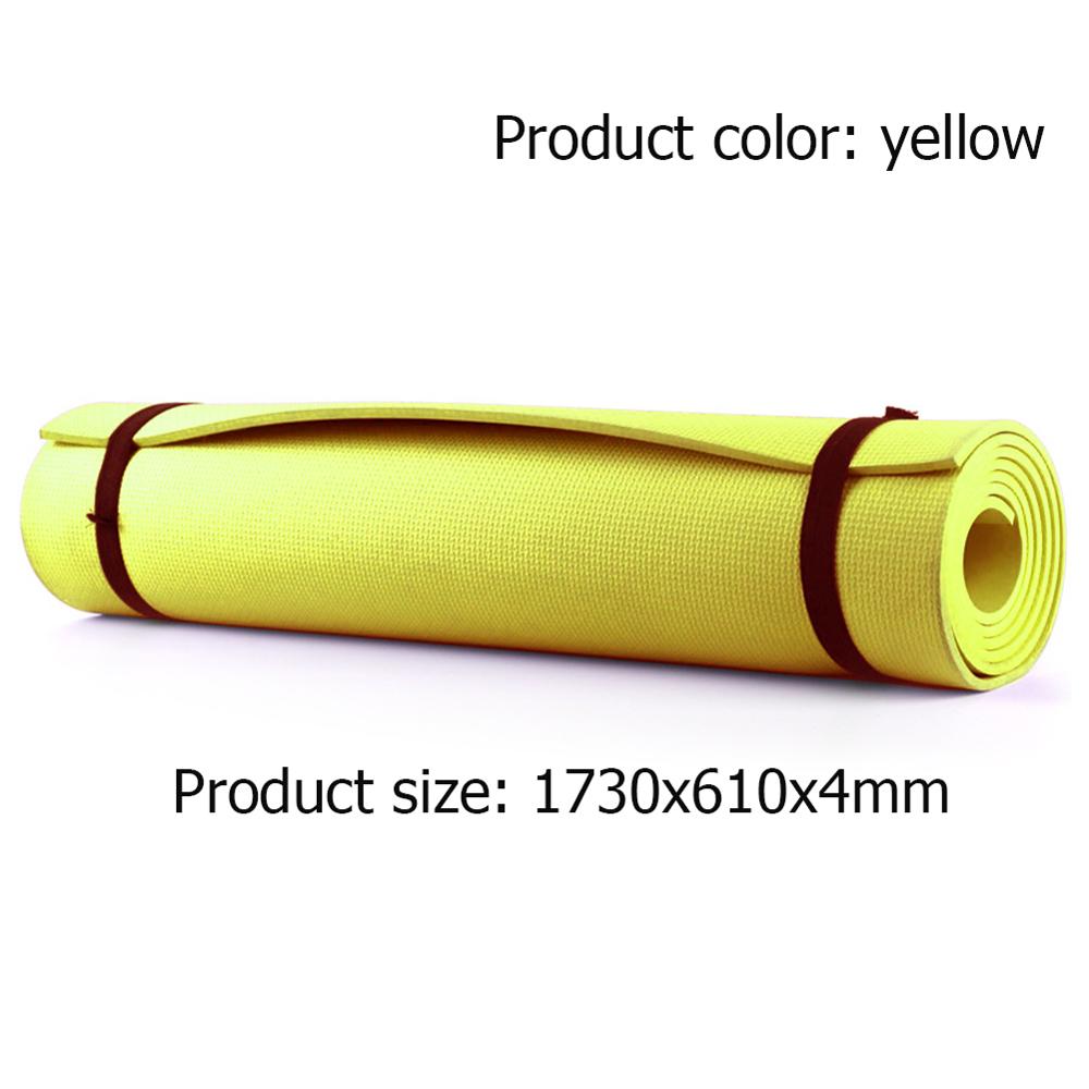 4/6mm EVA Yoga Mat Non-Slip Environmental Gymnastic Durable Pilates Exercise Mat Body Building Supplies Yoga Mats: Yellow 4mm