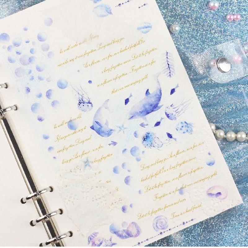 A6 Spiral Notebook Kawaii Ocean Planner Notebook Cherry Bullet Diary Notebook Planner Organizer 9893