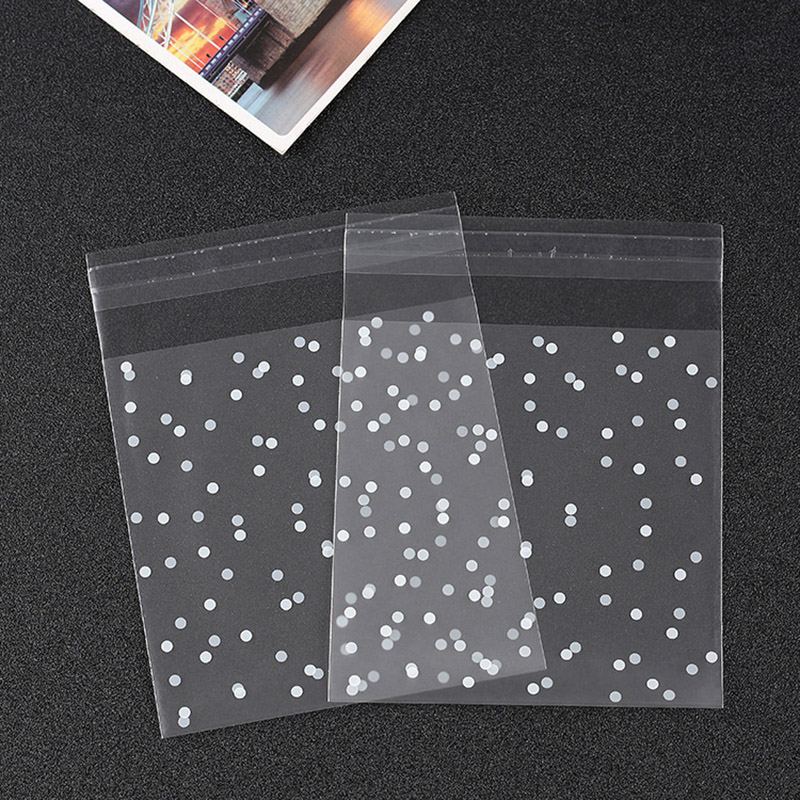 100Pcs packaging bag plastic self-adhesive DIY biscuit packaging bag bread baking supplies candy packaging party decoration