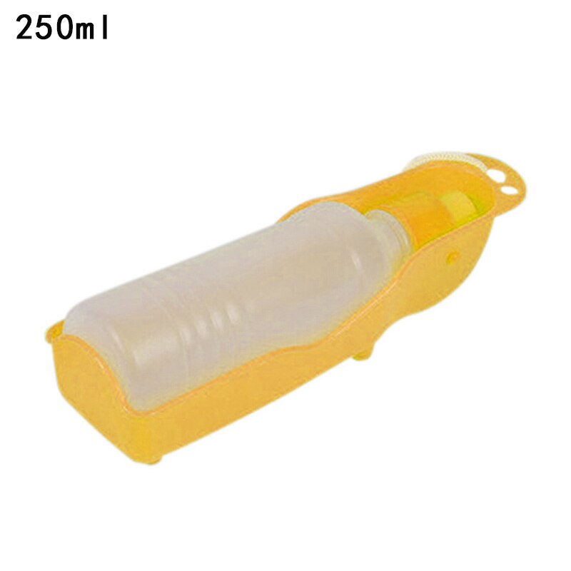 DIDIHOU, 1 botella de agua de policarbonato para perros, 250ml, botella portátil plegable para beber, Bol para beber al aire libre para viajar: Yellow