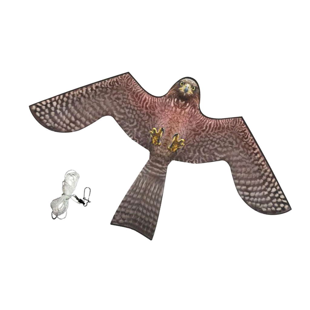 HAWK BIRD SCARER KITE w/ LINE and SWIVEL farm agricultural crops allotment