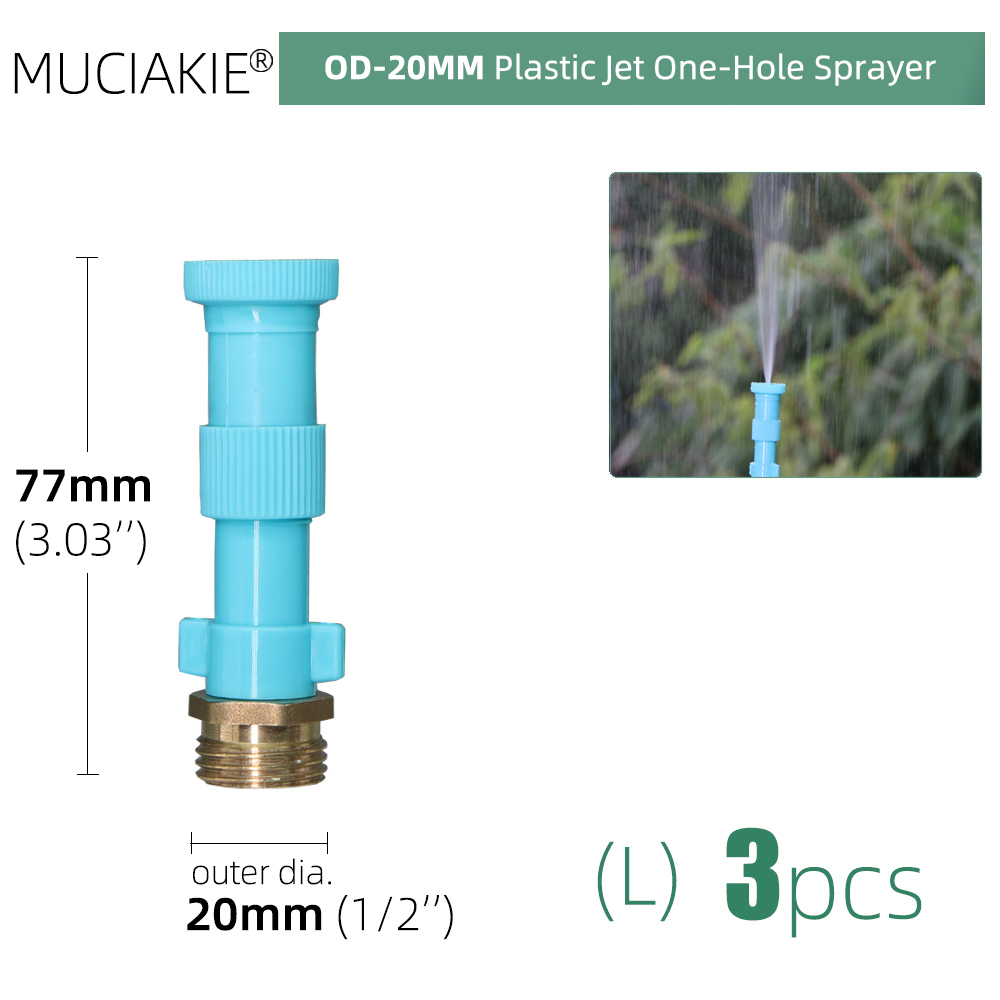 Agricultural Sprayer Nozzles Brass Atomizing Sprinklers Single Double Triple Heads Gardens Lawns Irrigation Spraying Accessories: Lx3pcs