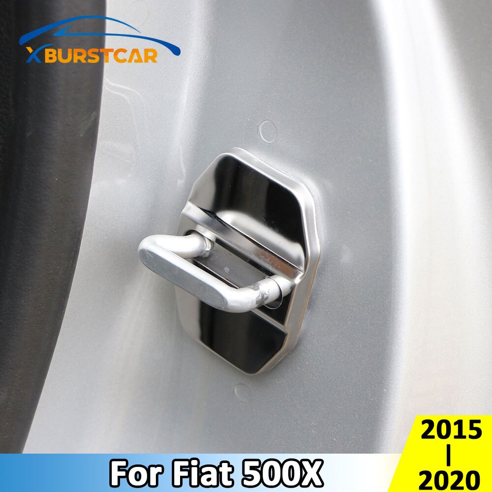 Xburstcar 4Pcs/Set Car Door Lock Protection Cover Case for Fiat 500X 500 X Accessories