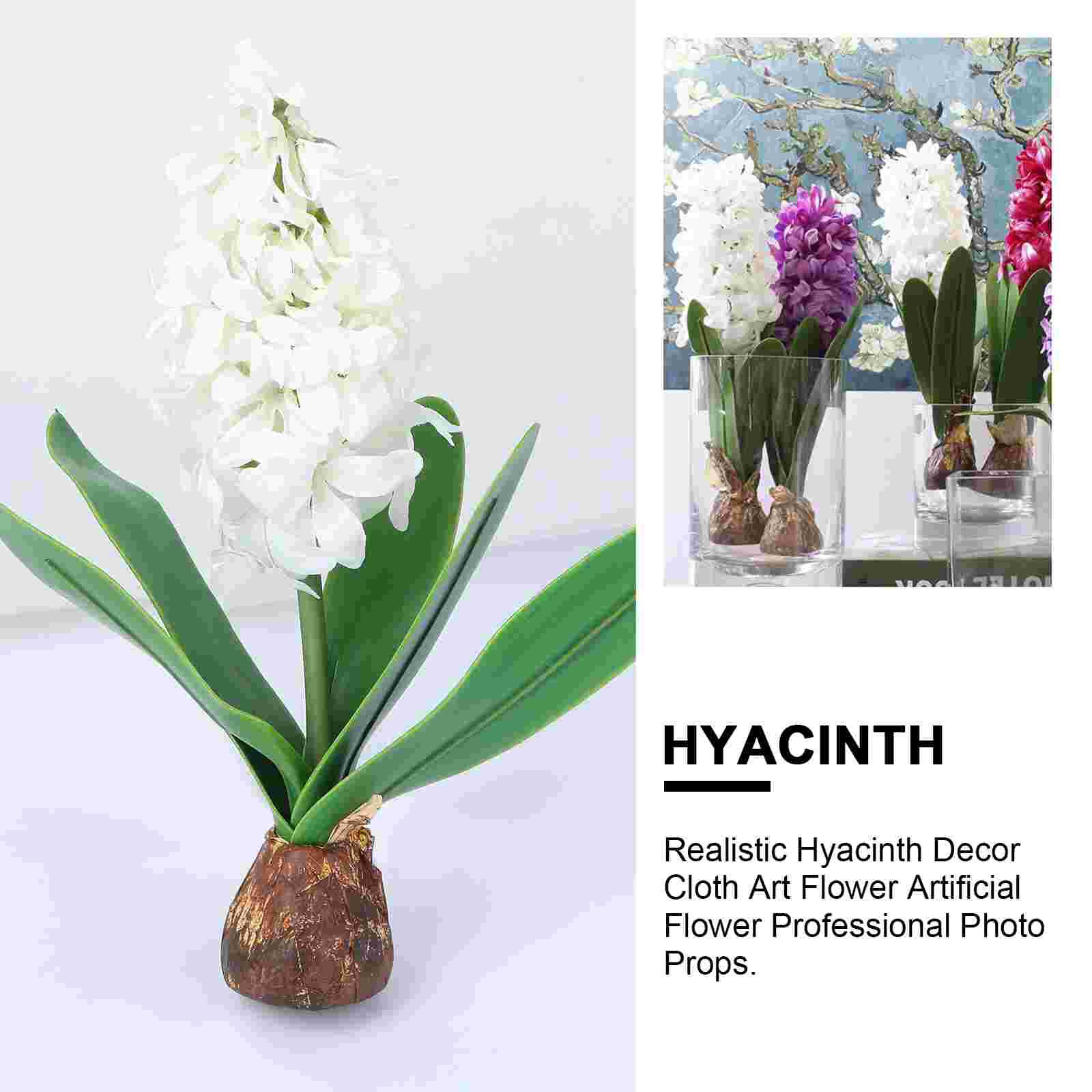 1PC Realistic Hyacinth Decor Cloth Art Flower Artificial Flower Photo Props