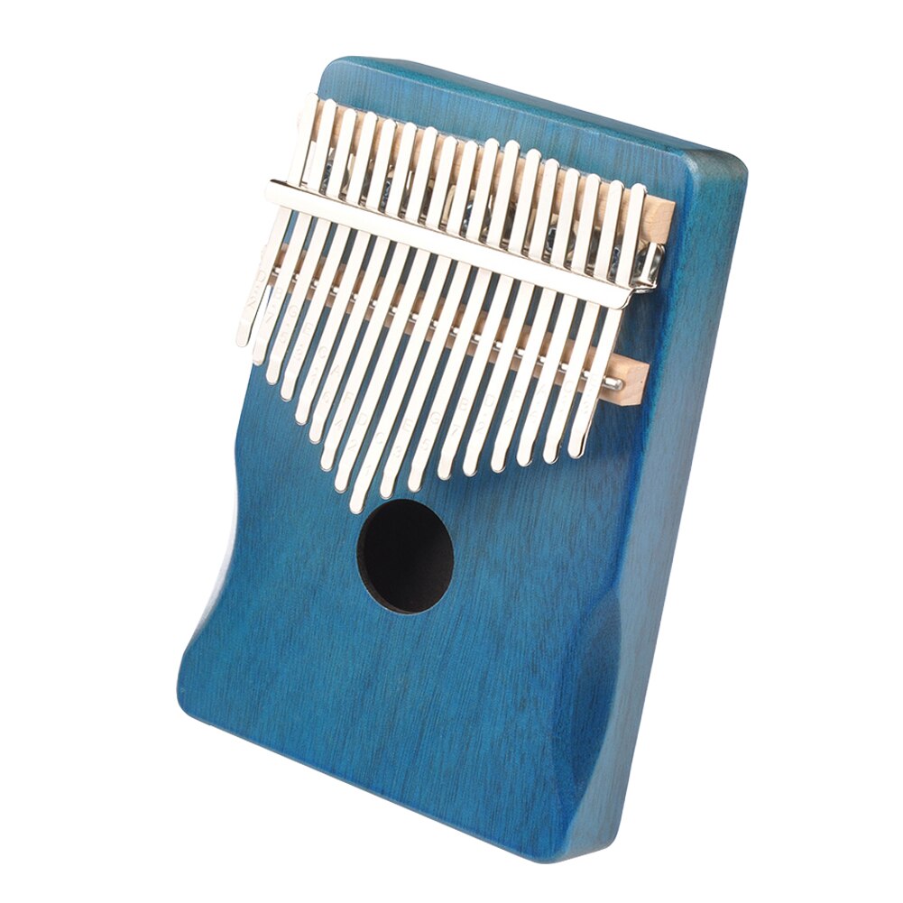 17 touches Kalimba pouce Piano bois Mbira corps Instruments de musique avec livre d'apprentissage Kalimba Piano de noël: Blue