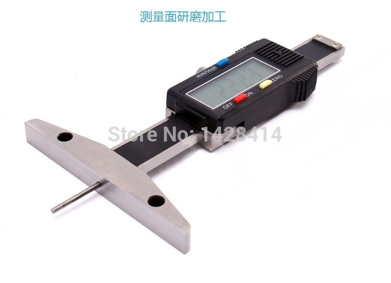 0-30mm*1.5mm Digital Depth Gauge with 2 assembly hole on base and Slim Rod electronic Digital Depth Gauges with Thin Rod