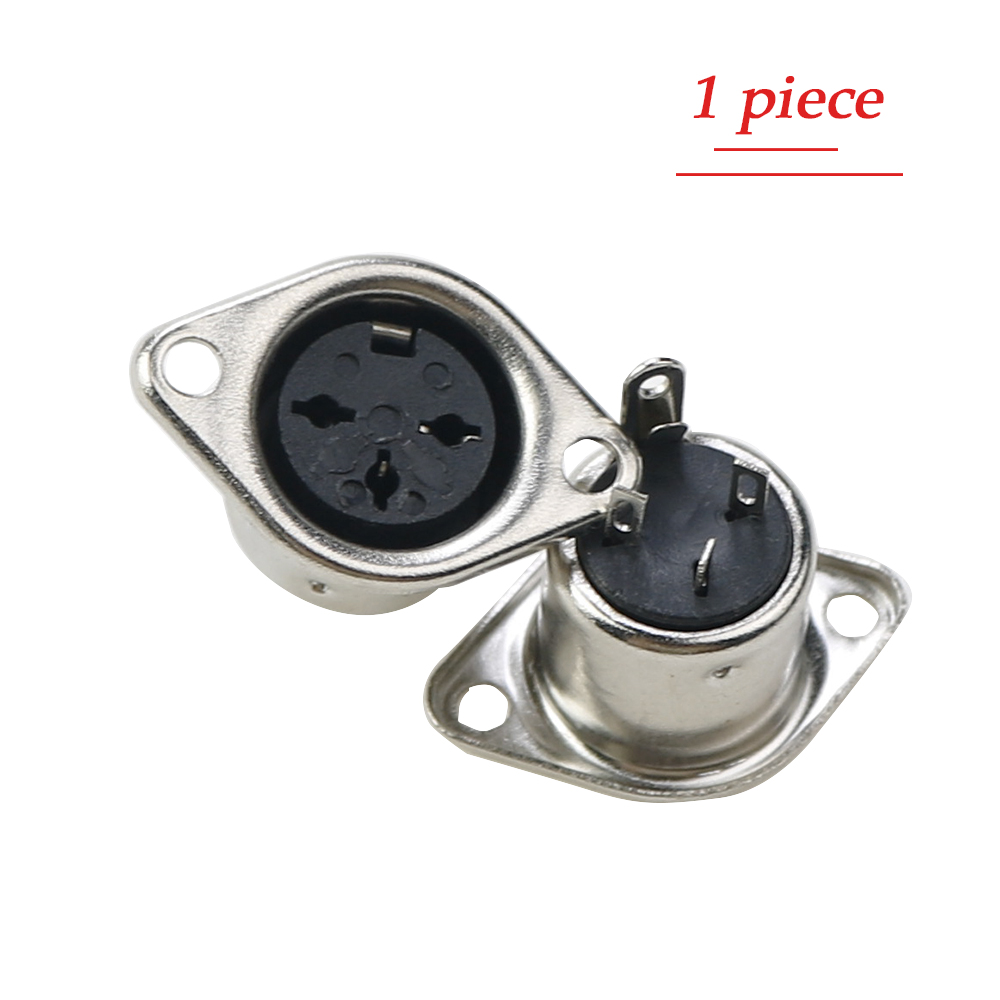 2Pcs Computer Keyboard Plug 3P 4P 5P 6P 7P 8P DIN S Terminal Connector Female Socket Mount adapter SOLDER MIDI cable connector: army green