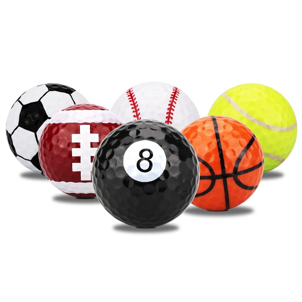 6pcs / bag Golf Balls Novelty Sports Practice Golf balls Two layers Golf Practice balls Golf balls
