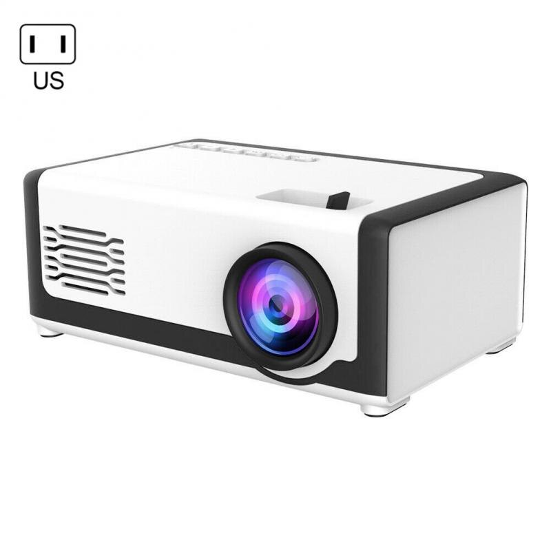 Mini Projector 320*240 Pixels Supports 1080P HDMI-compatible USB Mini Beamer Home Media Player Kids US/EU/UK/AU Plug: BLACK US