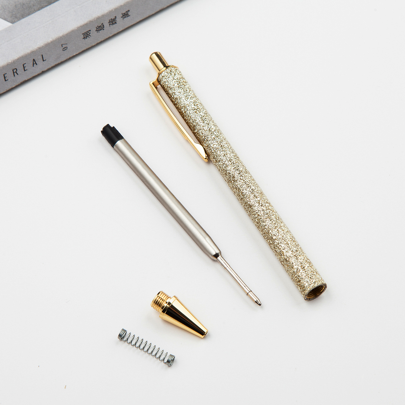 1 Stuks Flash Kristal Pen Metalen Hanger Balpen Kogel 1.0 Mm Briefpapier Kantoor & School Pen Balpen Inkt zwart Blauw