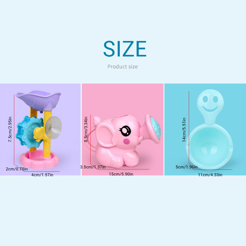 3 In 1 Children Bathing Water Toys Fun Small Elephant Water Beach Water Spray Set Toys