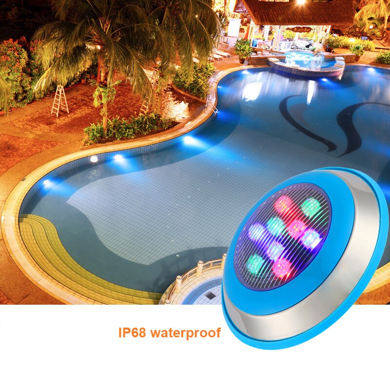Led Swimming Pool Light AC12V 24V 6W Waterproof Decorative Stainless Steel LED Lamp for Swim SPA Lamps Pool Lighting