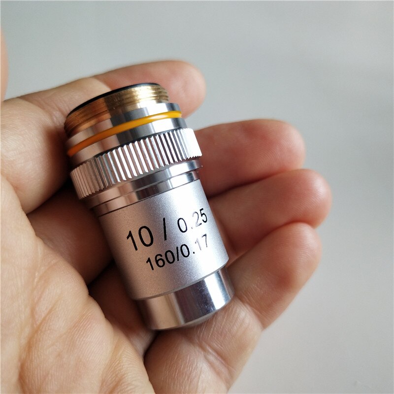 10X 195 Tube 160 Biomicroscope System Achromatic Lab Laboratory Education Bio-Microscope Biological Microscope Objective Lens