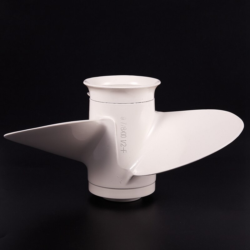 9 7/8 Inch x 10 1/2 Inch-F Aluminum Alloy Outboard Propeller White Outdoor Propeller, for Yamaha 20 - 30 HP 664-45945-00-EL