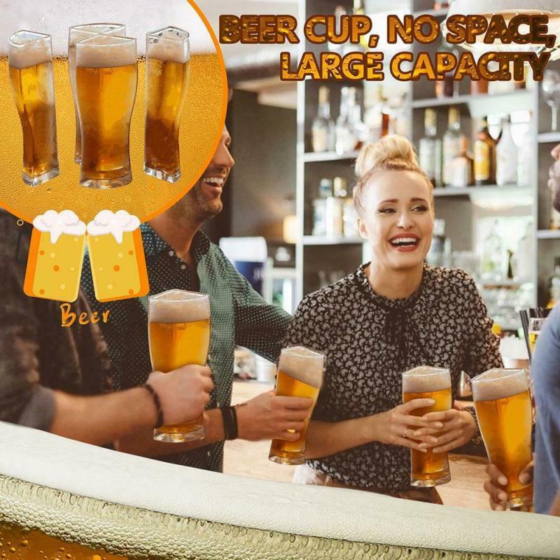 Beer Glasses 4 In 1 Acrylic Plastic Material Beer Mug Super Schooner Funny Acrylic Glass Beer Mugs Set Glass Cup Stein