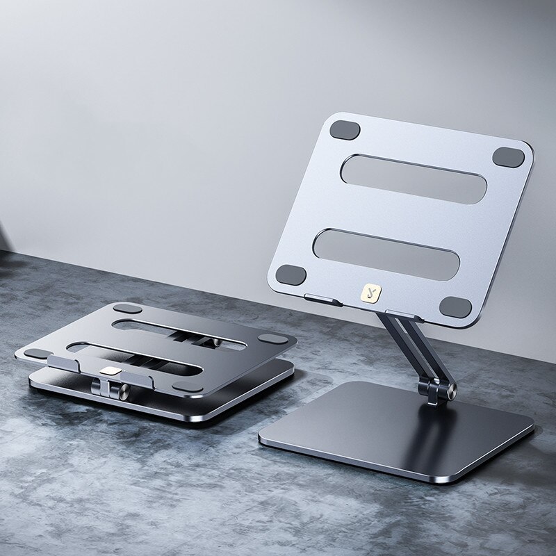 Full Aluminum Alloy Tablet Stand Adjustable iPad Pro Holder Tablets Drawing Stand Foldable Cell Phone Free Liftting iPad Stand: Gray