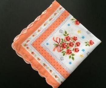Mouchoir en dentelle Vintage blanc pour femmes, 10 pièces/lot, fleurs en coton imprimées, pour femmes, hommes et enfants, serviettes carrées pour le visage, de mariage