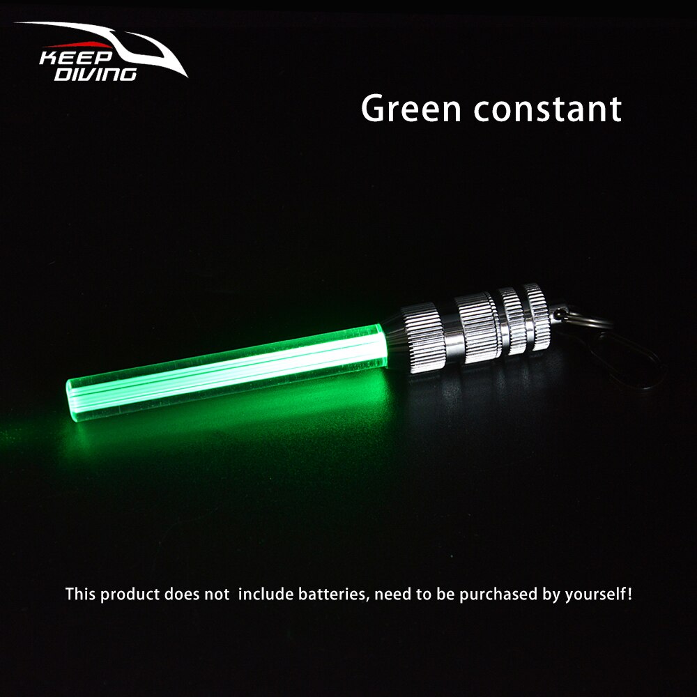 Underwater Safety Signal Light Bright LED Light Stick Scuba Night Dive Marker LED Torch: Green constant