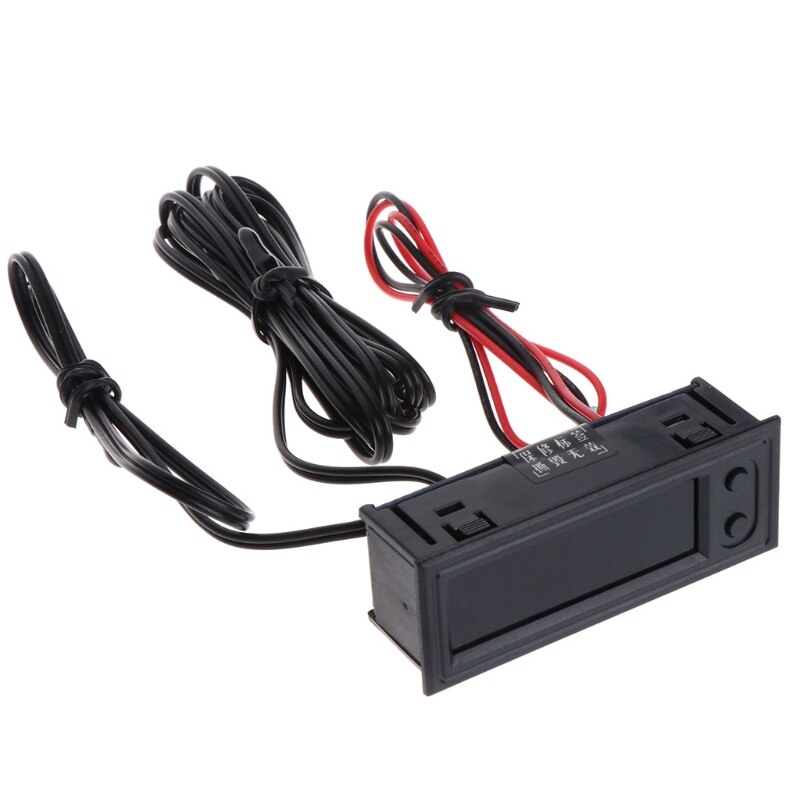 Diy multifunções de alta precisão relógio de temperatura do carro monitor de tensão da bateria voltímetro dc 12v