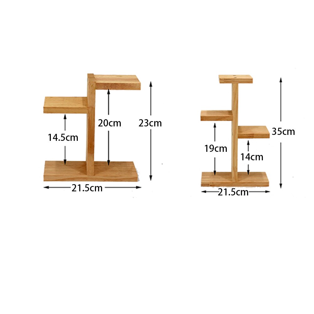 Storage Succulent Display Home Solid Wood Small Garden Shelf Multi Tiers Plant Stand Balcony Bonsai Office Desktop Rack