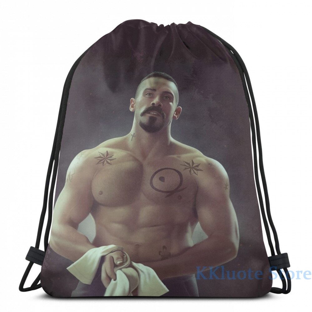 Funny Graphic print Boyka Undisputed Topless USB Charge Backpack men School bags Women bag Travel laptop bag: Drawstring Bag