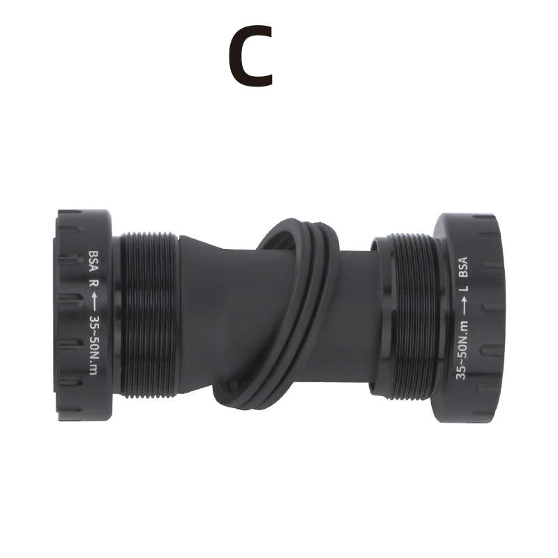 MEROCA Mountain Bicycle Bottom Bracket BSA Road Bike Suitable For 68-73mm BC1.37-24T 24mm Sealed Pelin MTB Center Axle: C