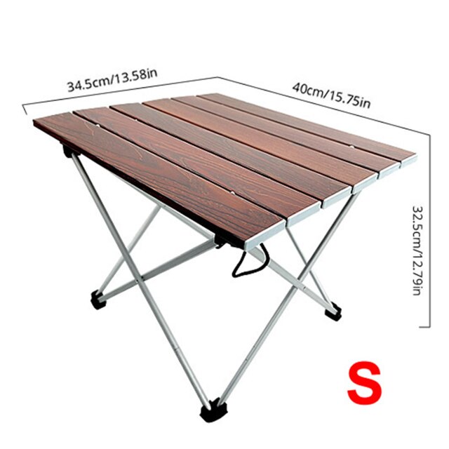 Lightweight Aluminum Folding Table, Portable Camp Table, Outdoor Picnic Camping Backpacking Beach Patio: 01