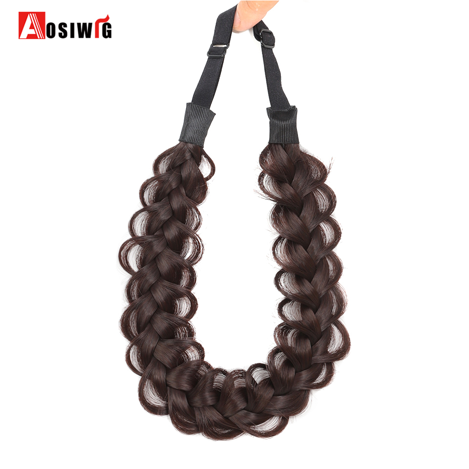 Accesorios para el cabello de para mujeres y niñas, peluca sintética, bandas para el cabello, diadema Vintage, trenzas, diademas, accesorios para peluca de cabello