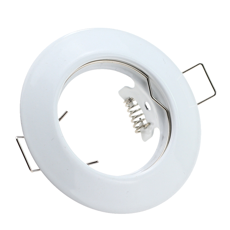 10 stk. indbygget led-spotlightramme, satin nikkel, hvid, sort krom, montering, passer til  gu10/mr16- pære downlightarmatur