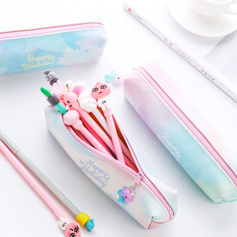 Dream Unicorn Pencil Case for Girls School Supplies Super Big School Stationery Pencil Box Pencilcase korean kawaii bag