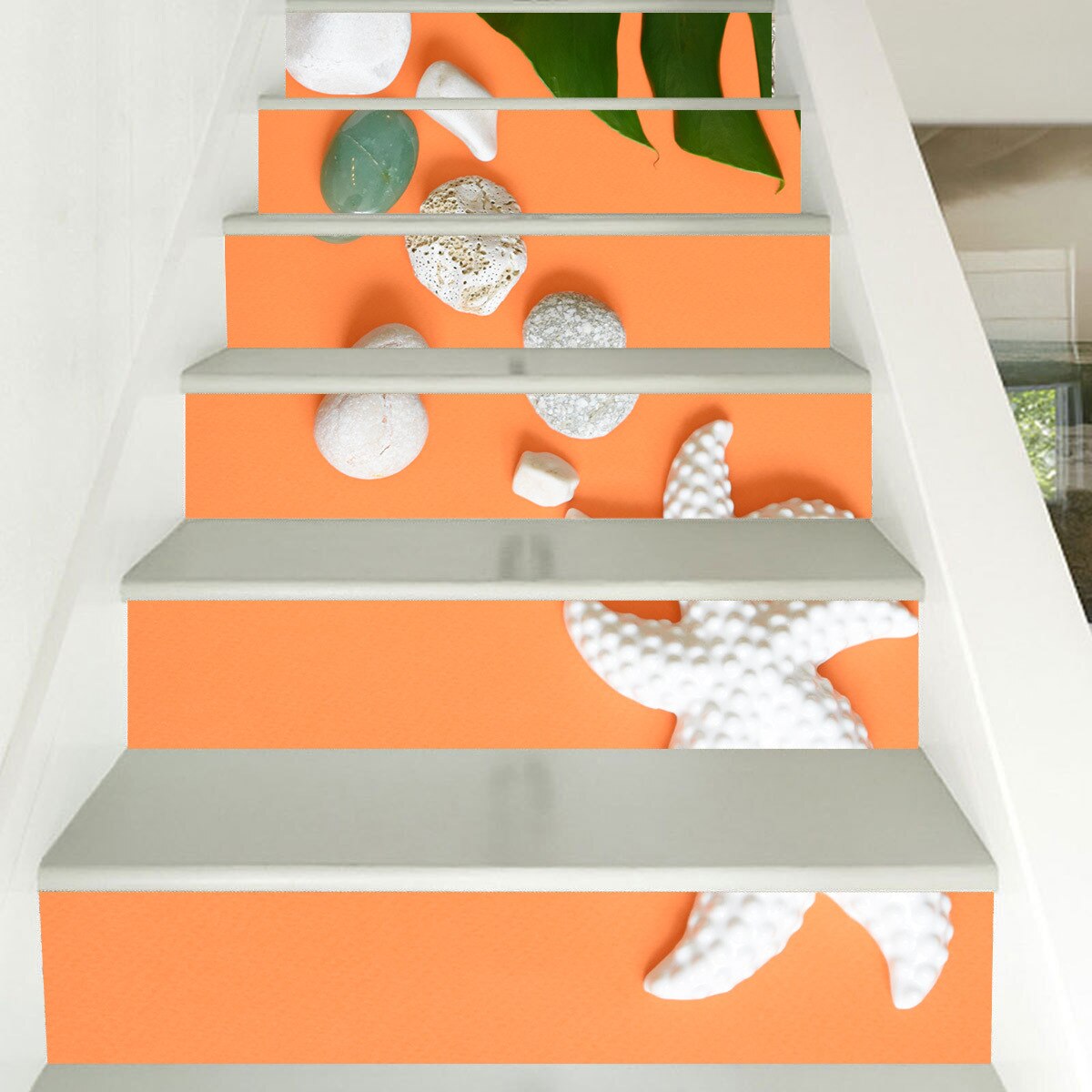 Ocean series Stairs Mural Stickers DIY Self-Adhesive Decal Wallpaper for Ocean Theme Hotel and Restaurant Home Decoration: 11