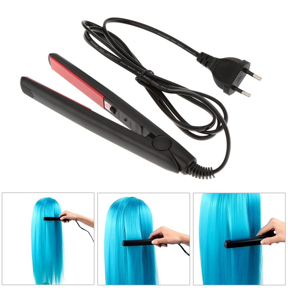 Mini BLack Hair Straightener Electronic Fast Hair Straightener Portable Hair Wet/Dryer Straightening Irons