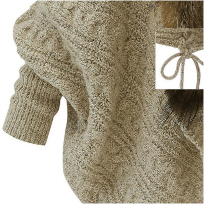 losse jas vrouwen Herfst Winter bontkraag Vleermuis mouw trui jas veste femme jas vrouwen manteau femme harajuku jassen