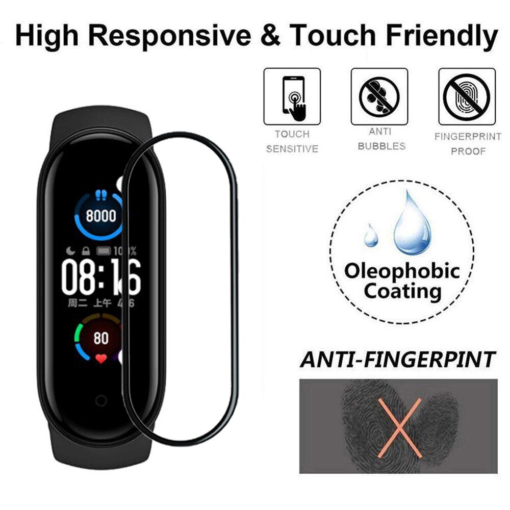 Vidrio Protector 3D para Xiaomi mi band 5, película de cristal para Mi band5, correa de reloj inteligente 5, Protector de pantalla de vidrio suave para mi band 5