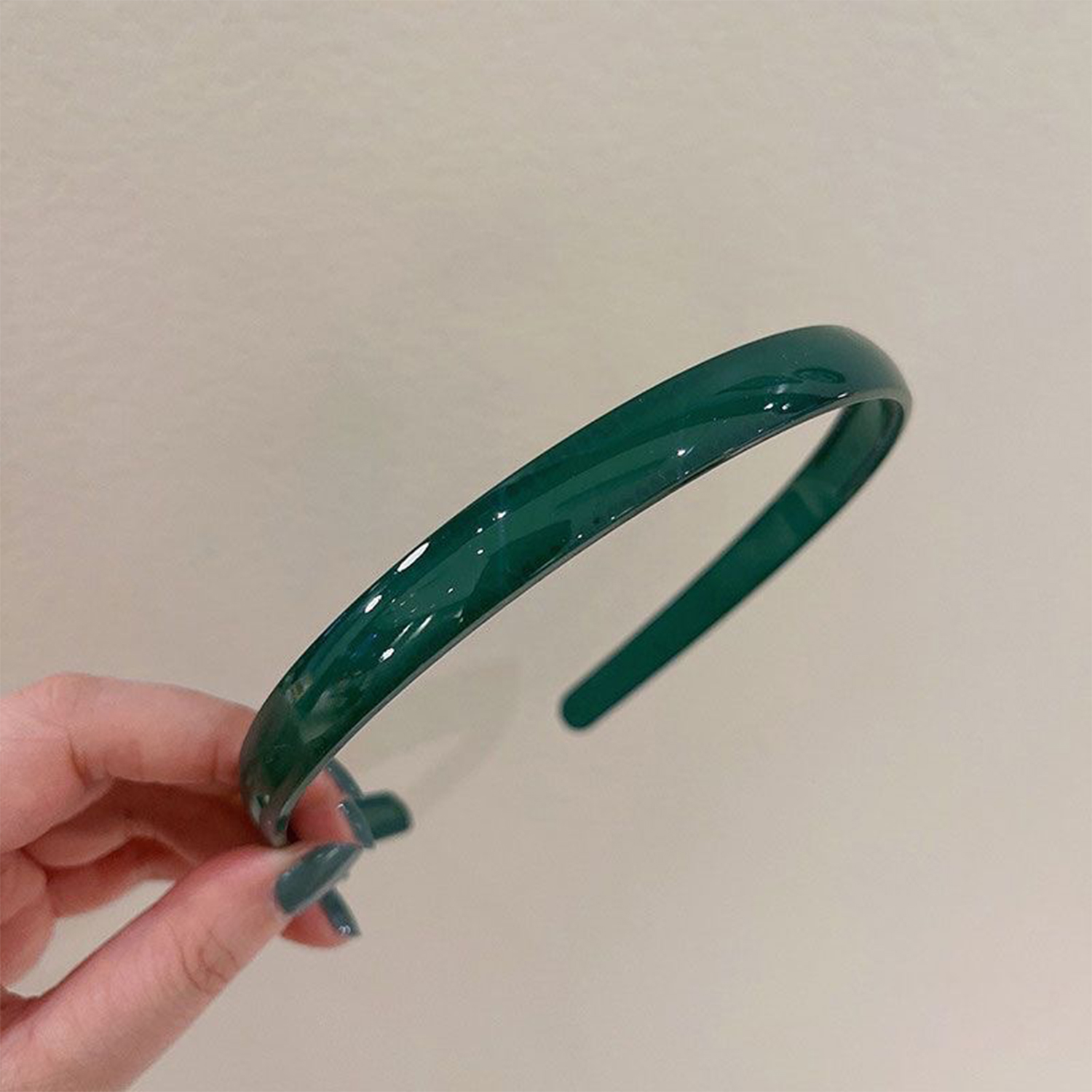 Diadema de plástico translúcido para el pelo, diadema para mujer, diadema para niña, diademas antideslizantes para el pelo, accesorios para el cabello: Verde