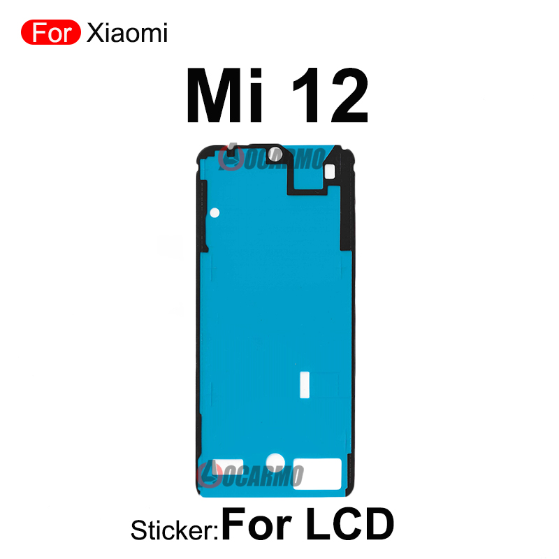 For Xiaomi 11 Lite Ultra 12 Pro Mi 11Pro 12Pro Fullset Sticker Back Cover + Rear Camera And Front LCD Adhesive Glue Replacement: black