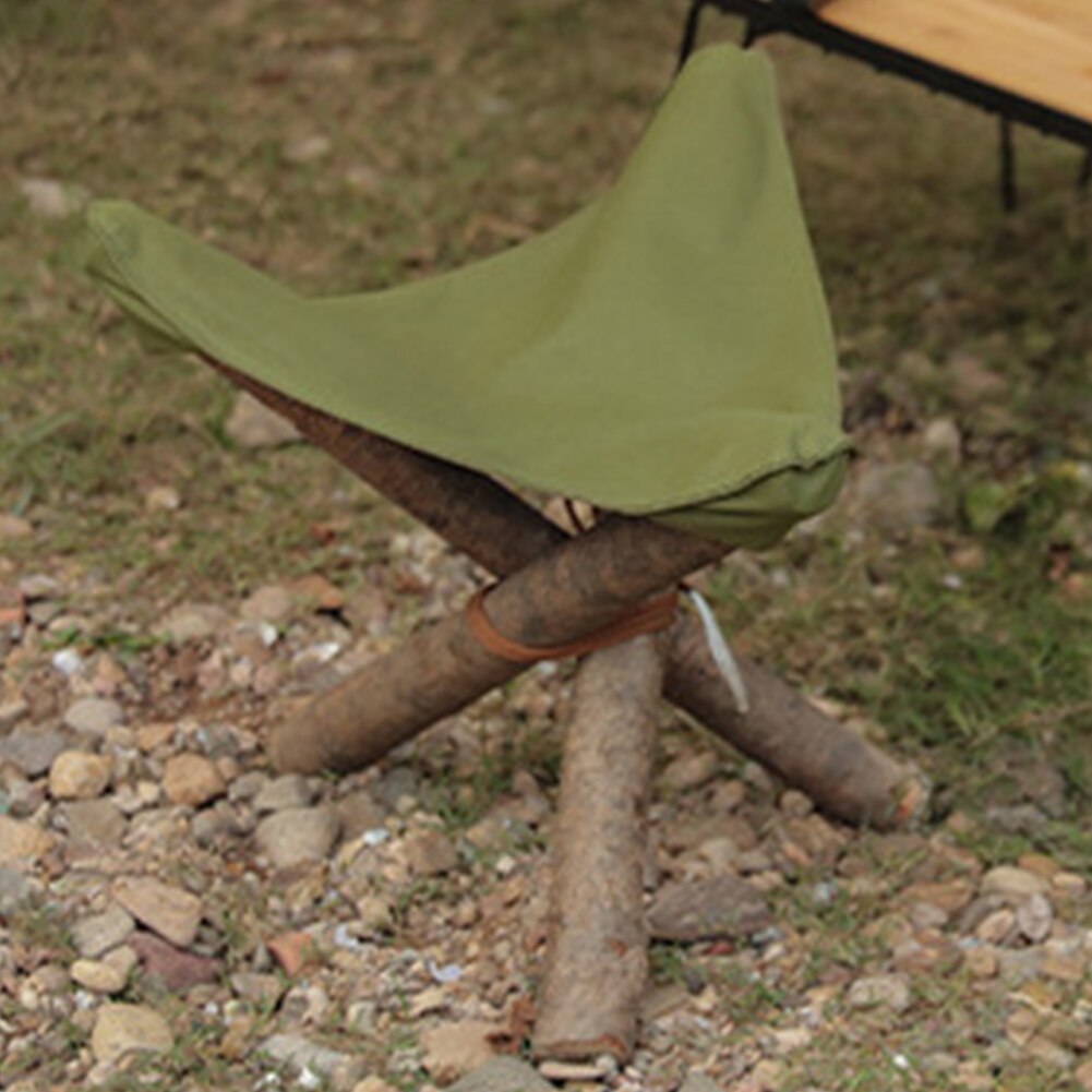 Portable Triangular Nylon Canvas Stool Seat Folding Waterproof Nylon Canvas Stool Seat for Outdoor Camping Fishing Hiking