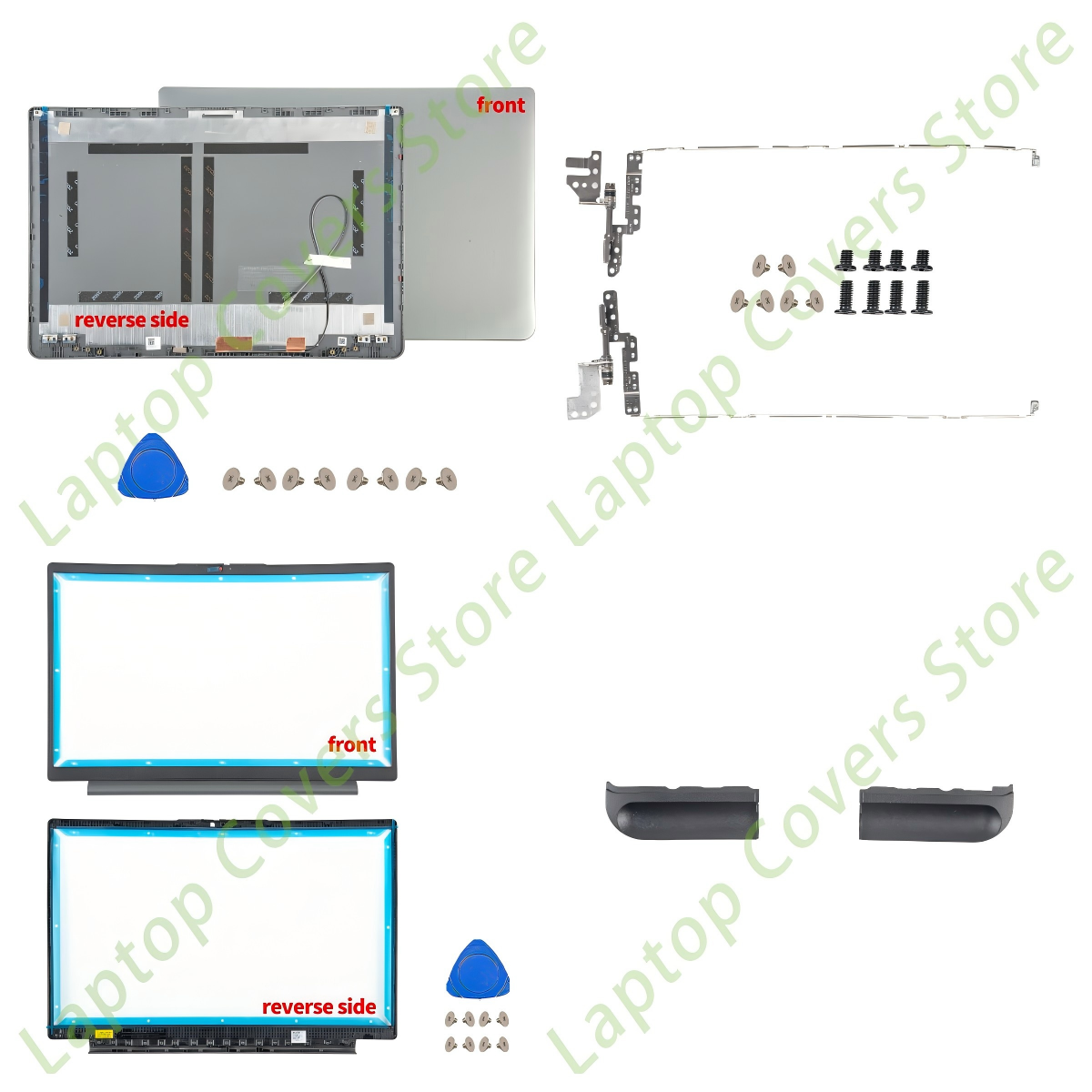 Case For Ideapad 3 15ALC6 15ADA6 3-15ITL6 Back Cover Bezel Palmrest Bottom case Touchpad Parts Silver color Replacement: green