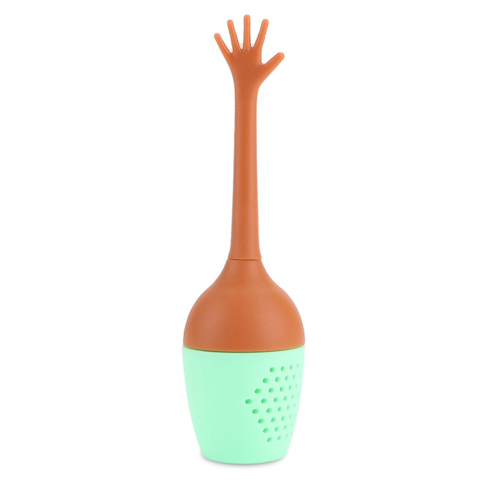 Søde sjove hænder silikone te infuser te kaffe filter løs blade urte krydderi holder te si drikkevare tilbehør: -en