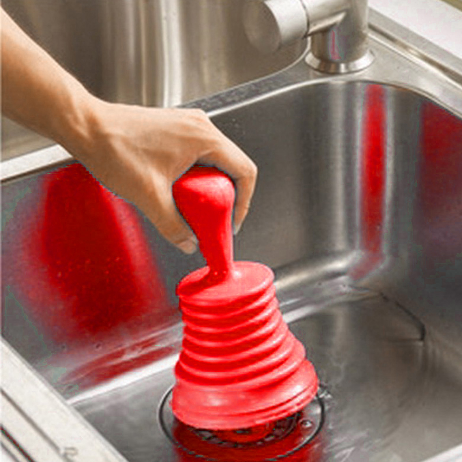Kitchen Sink Pipeline Dredge Suction Cup Air Power Bathroom Drain Pipe Dredge Press Plungers Unblocker Cleaning Tool