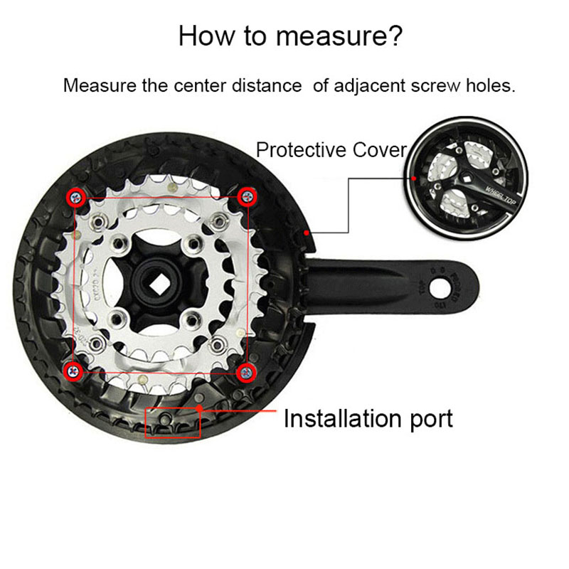 MTB Road Fiets Tandwiel Bescherming 40 42 44 46 48 50 52 T Crankstel Crank Guard Protector Fietsketting Wiel ring Plastic Cover