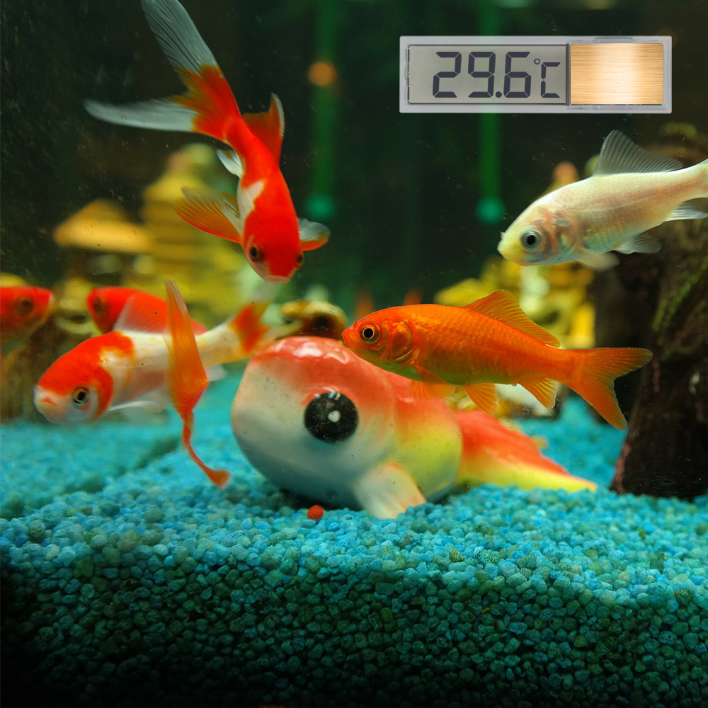 Multi-Functional LCD 3D Aquarium Digital Electronic Temperature Measurement Fish Tank Temp Meter Aquarium Thermometer