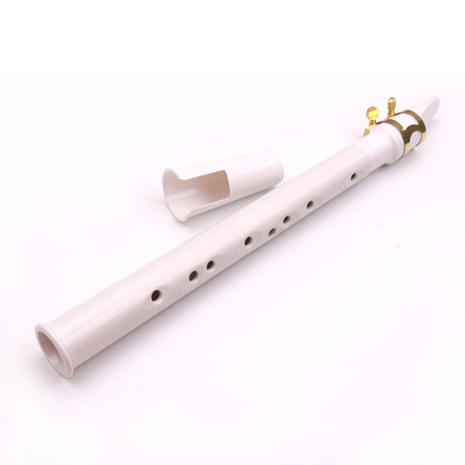 Pocket sax mini saxofon sax portabel liten saxofon med bärväska träblåsinstrument svart/vit: Stil 4