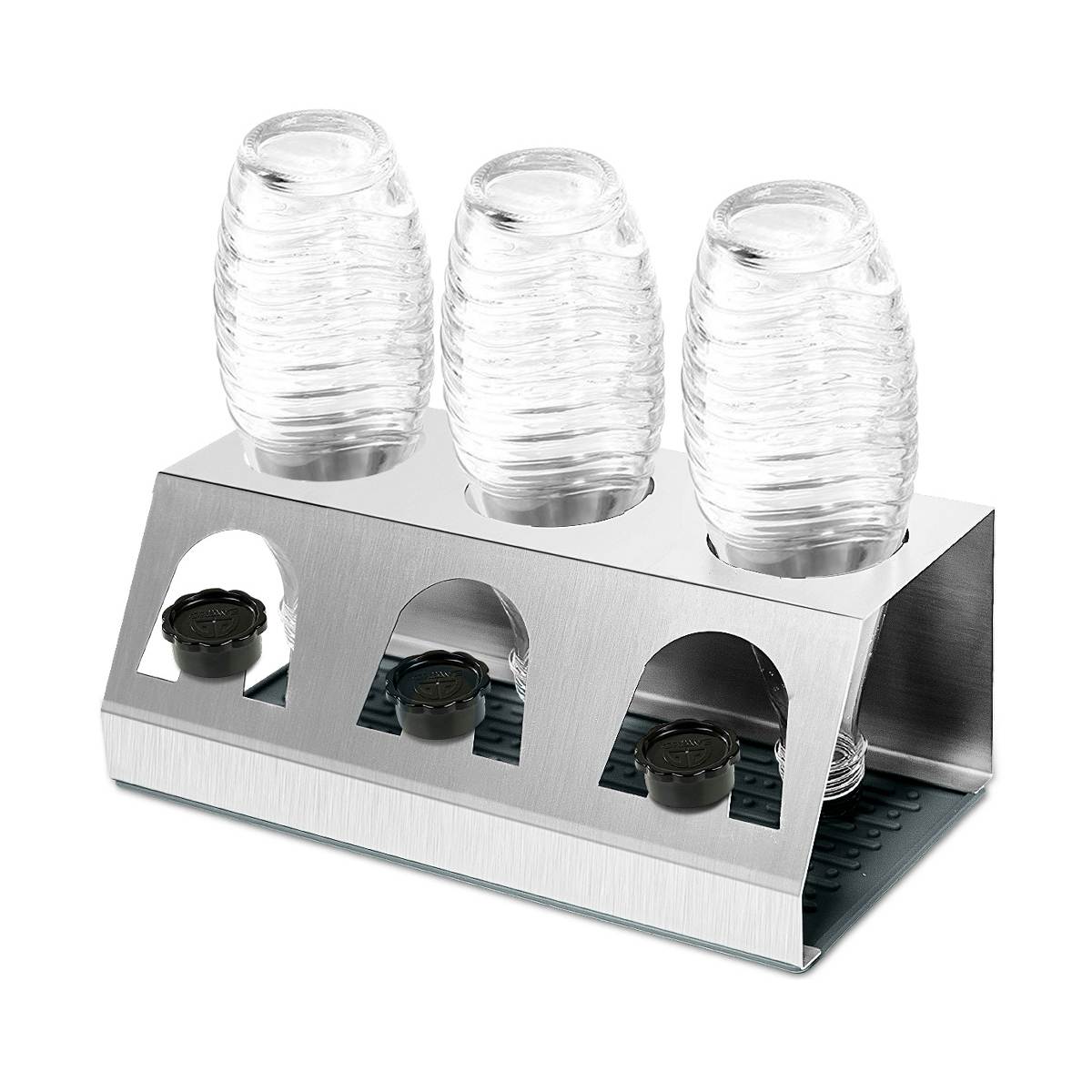 3 Holes Stainless Steel Bottle Holder Cup Holder Drainer For Sodastream Crystal Bottles Baby Bottle Drain Drying Racks