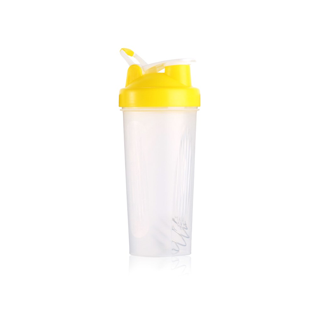 Shaker flaske valleproteinpulver blandingsflaske sports ernæring protein shaker fitness vandflaske: Elfenben