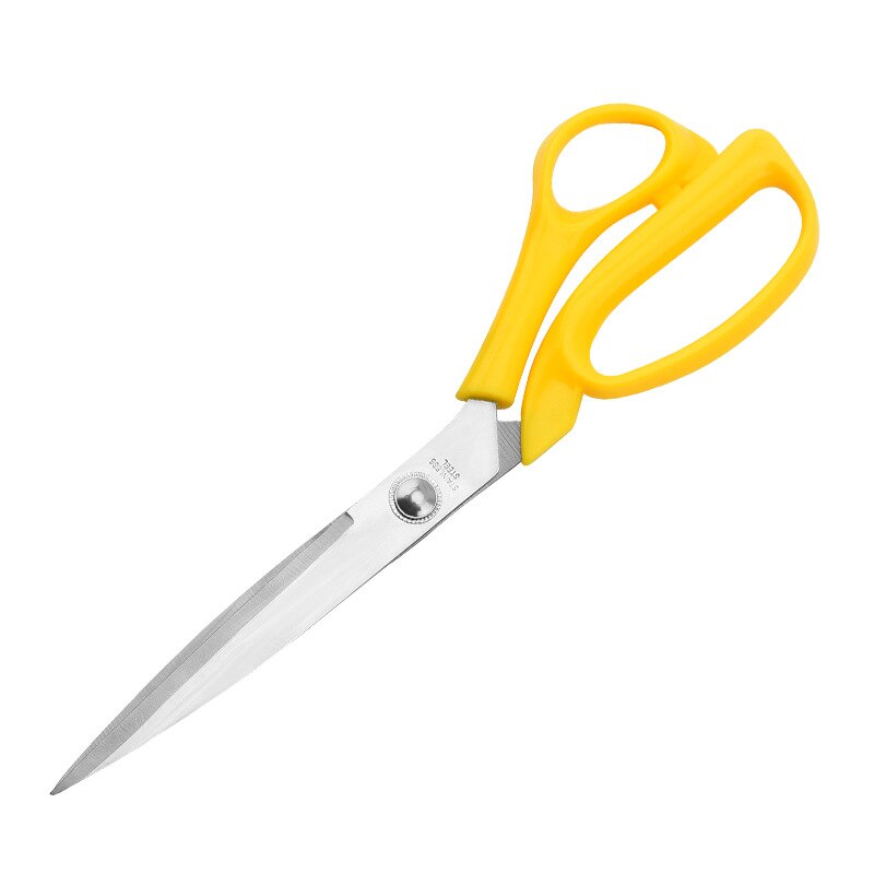 Ompelusakset monikäyttöiset terävät sakset ruostumattomasta teräksestä valmistetut sakset suojakuorella kotitoimiston kirjonta askartelutarvikkeet: Keltainen